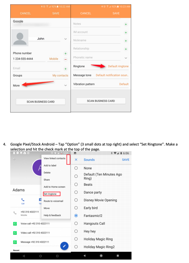 Setting A Custom Ringtone Or Text Tone Per Contact – Ojo Help Center